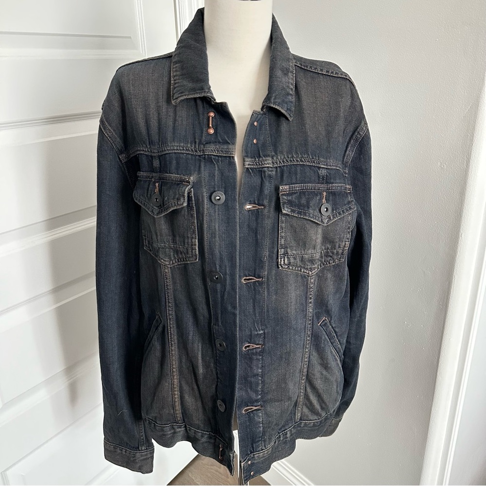 PAIGE Dark Wash Denim Jacket